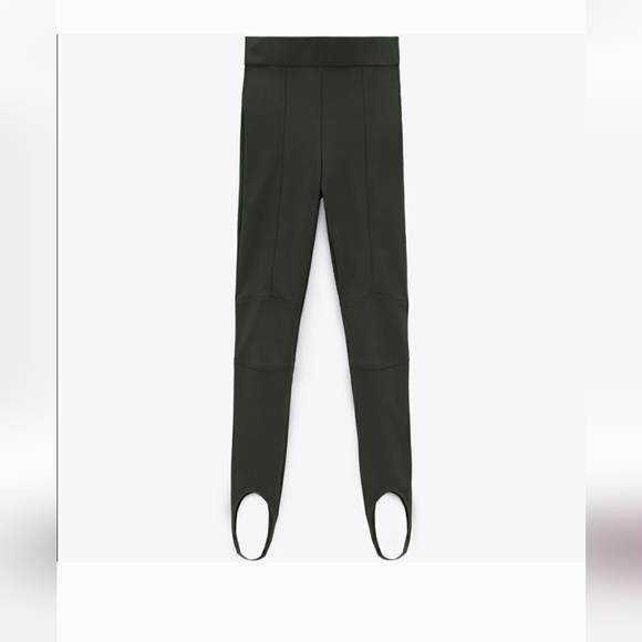 NWT Zara Stirrup Leggings With Topstiching Size Small - Picture 5 of 10